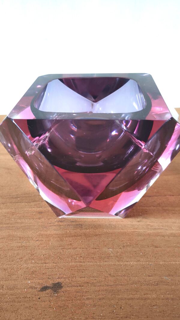 Grand vide poche Sommerso diamant Seguso années 60, 3,5 kilos