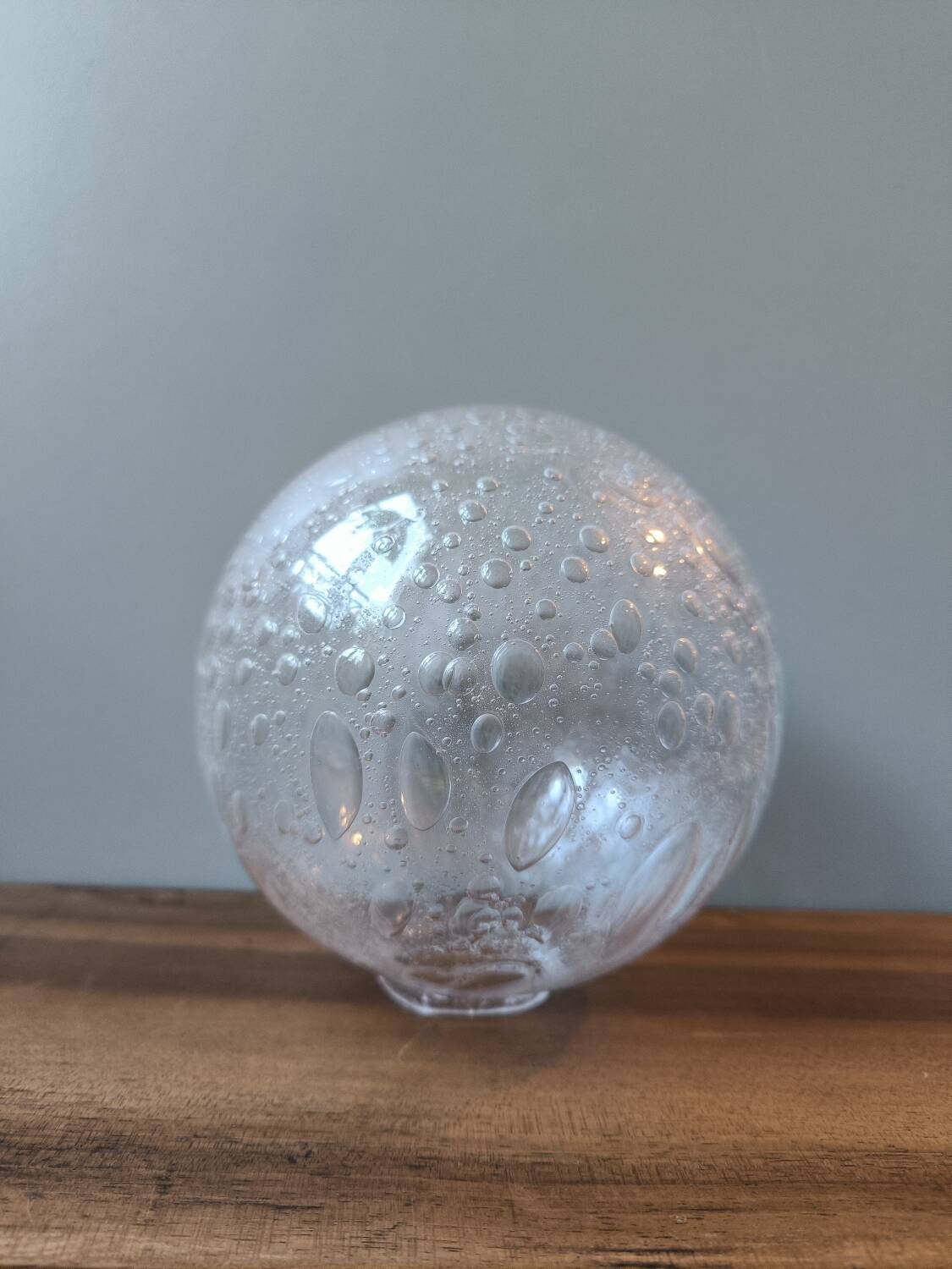 Vintage glass lamp globe, bubble style.