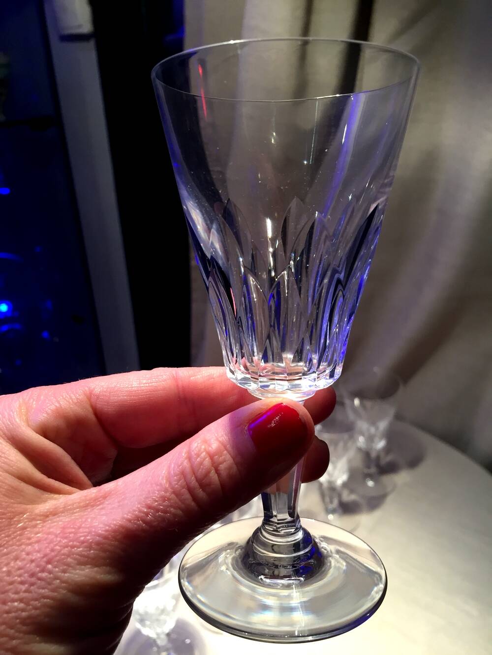 Set of 11 baccarat red wine glasses carcassonne model