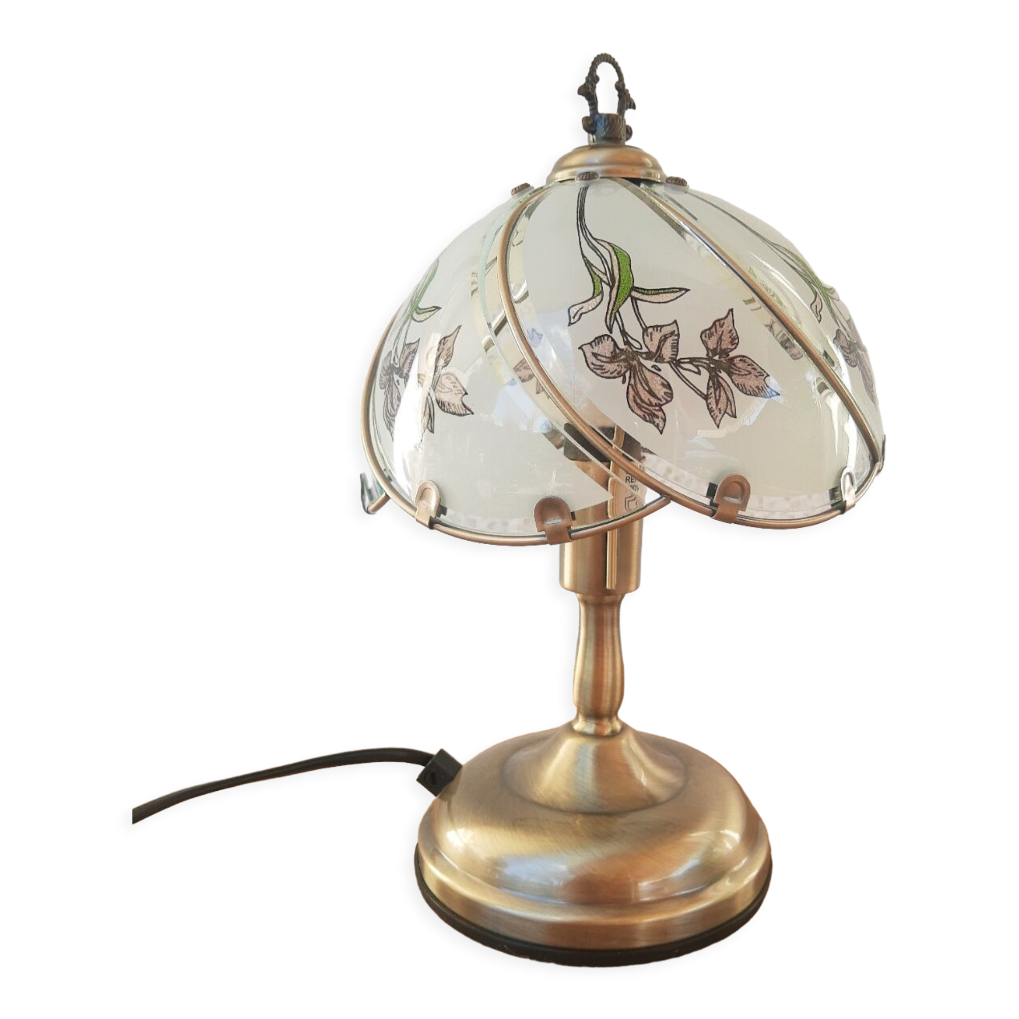 Touch table lamp vintage floral patterns