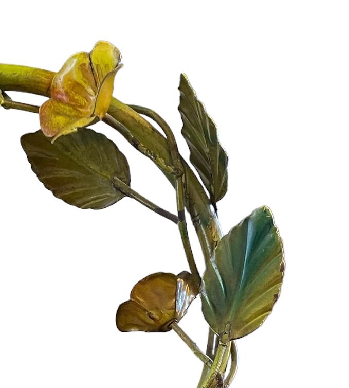 Stylized floral lamp in painted sheet