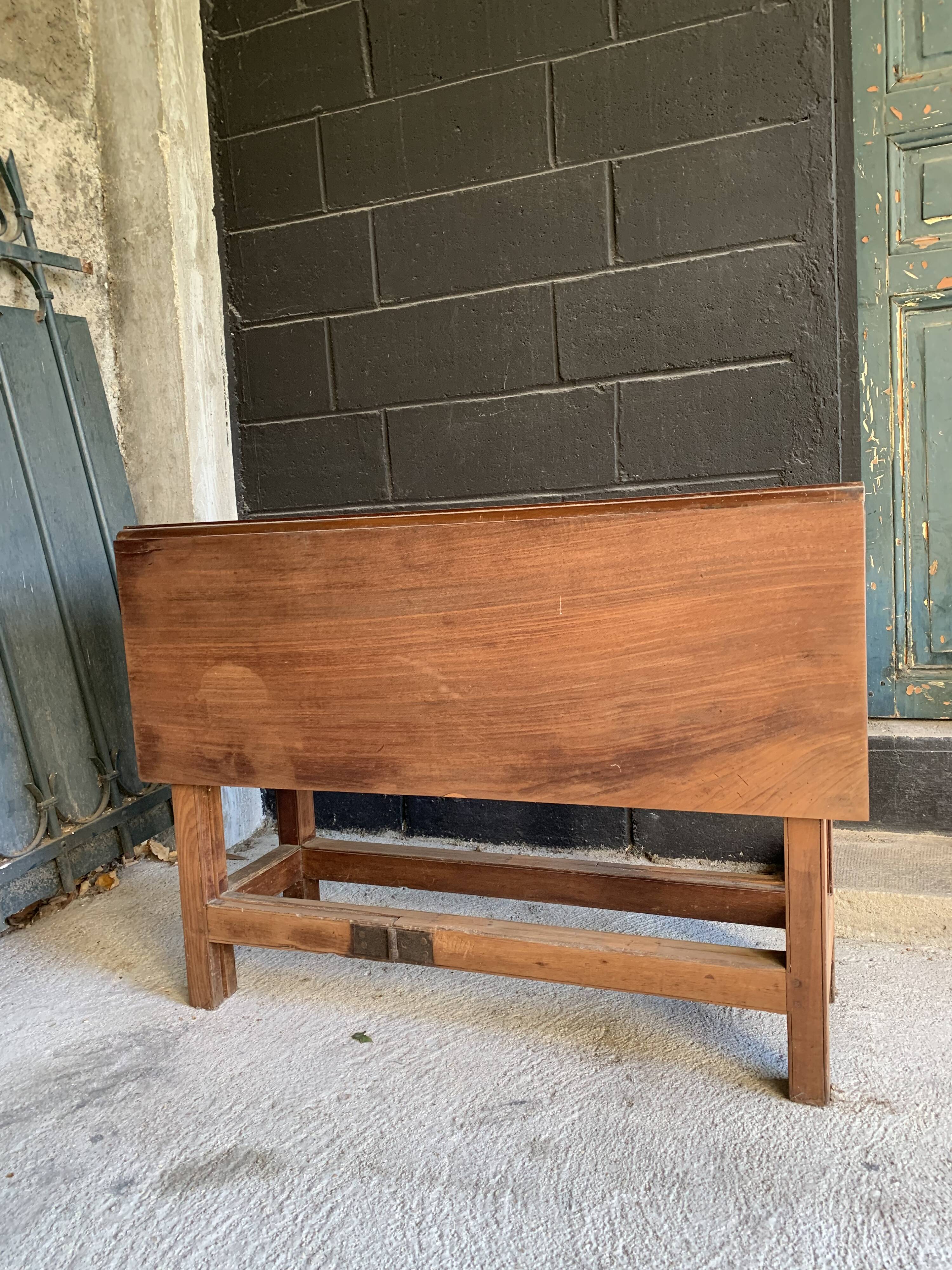 Solid wood table or console.