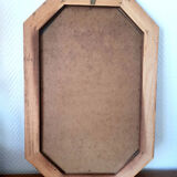 Hexagonal mirror in art deco wood