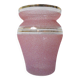 vase en verre granité rose et or Vintage