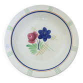 1 vintage hollow round plate from the Gien factory, model Robinson 2106106.