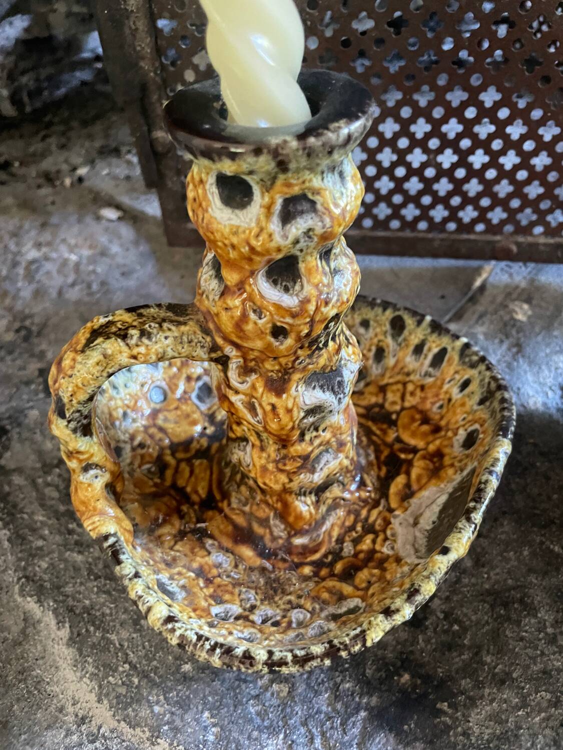 Vintage ceramic candle holder