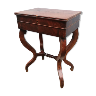 Mahogany sewing basket