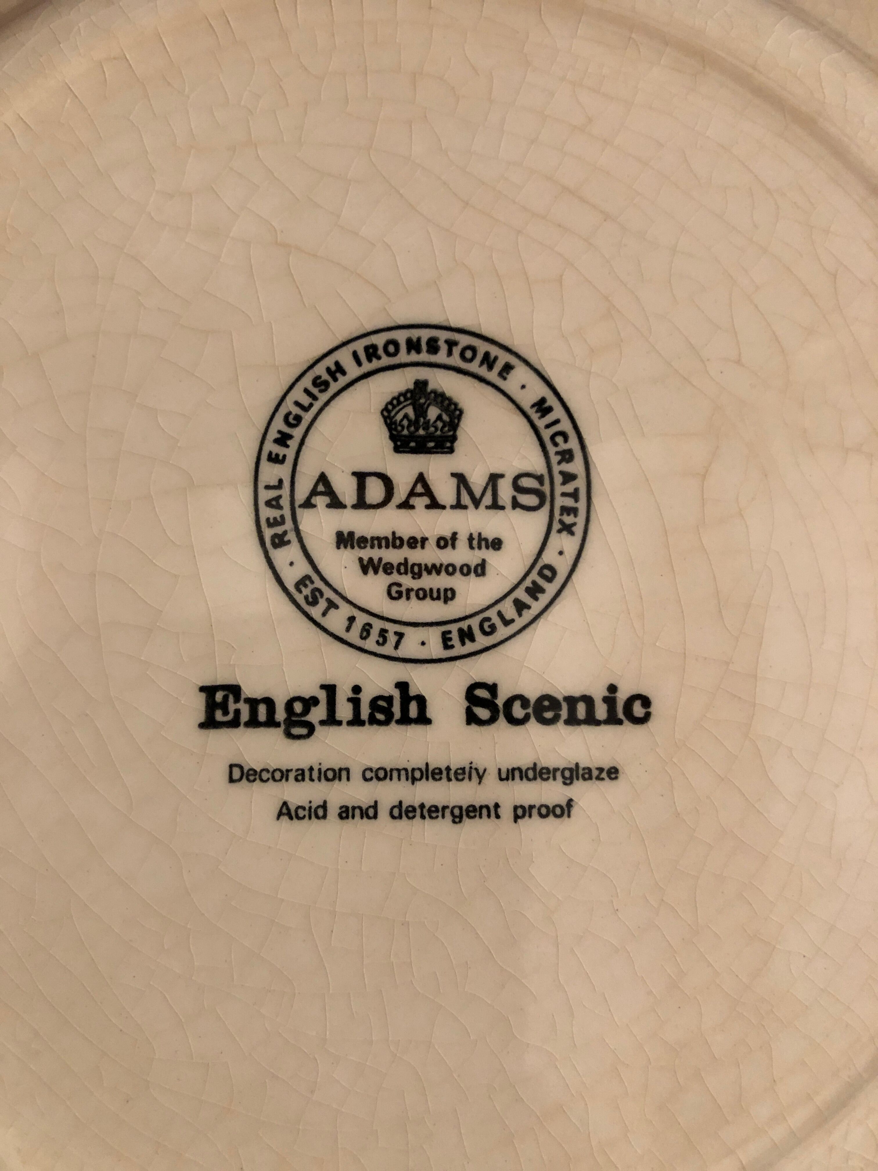 Series of 6 English porcelain dessert plates
