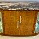 Art Deco period sideboard in precious wood veneer, Loupe d'Amboine