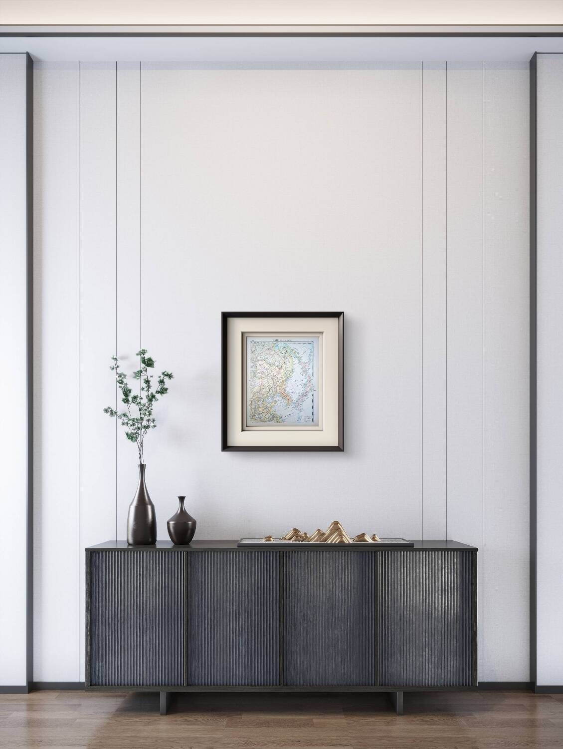 Planche géographique imprimée en 1900 l'Asie, Chine et Japon