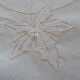 Hand-embroidered linen teacloth or overnappe