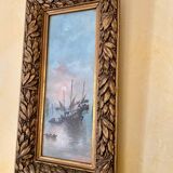 2 paintings, marine subject
