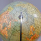Illuminated vintage glass globe - Columbus, 1960s