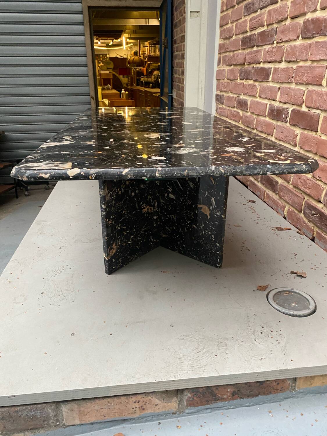 Black marble coffee table