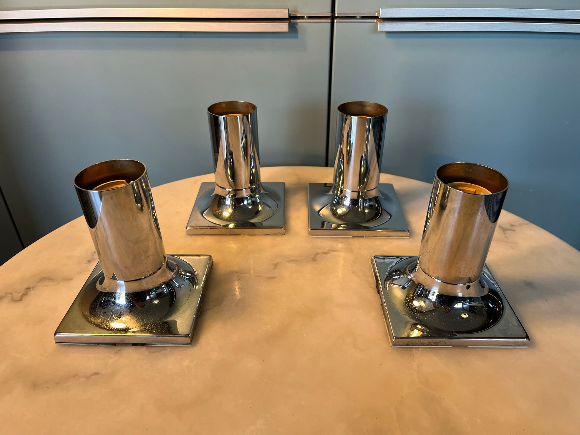 Set of 4 Rolf Krüger ceiling lights.