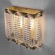 Brass and glass wall light/sconce by Wiktor Berndt for Flygsfors. Sweden 1960s