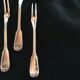 12 snail forks, silver metal