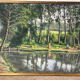 Fishermen at Brochard Pond, signed M. Louis, 1981
