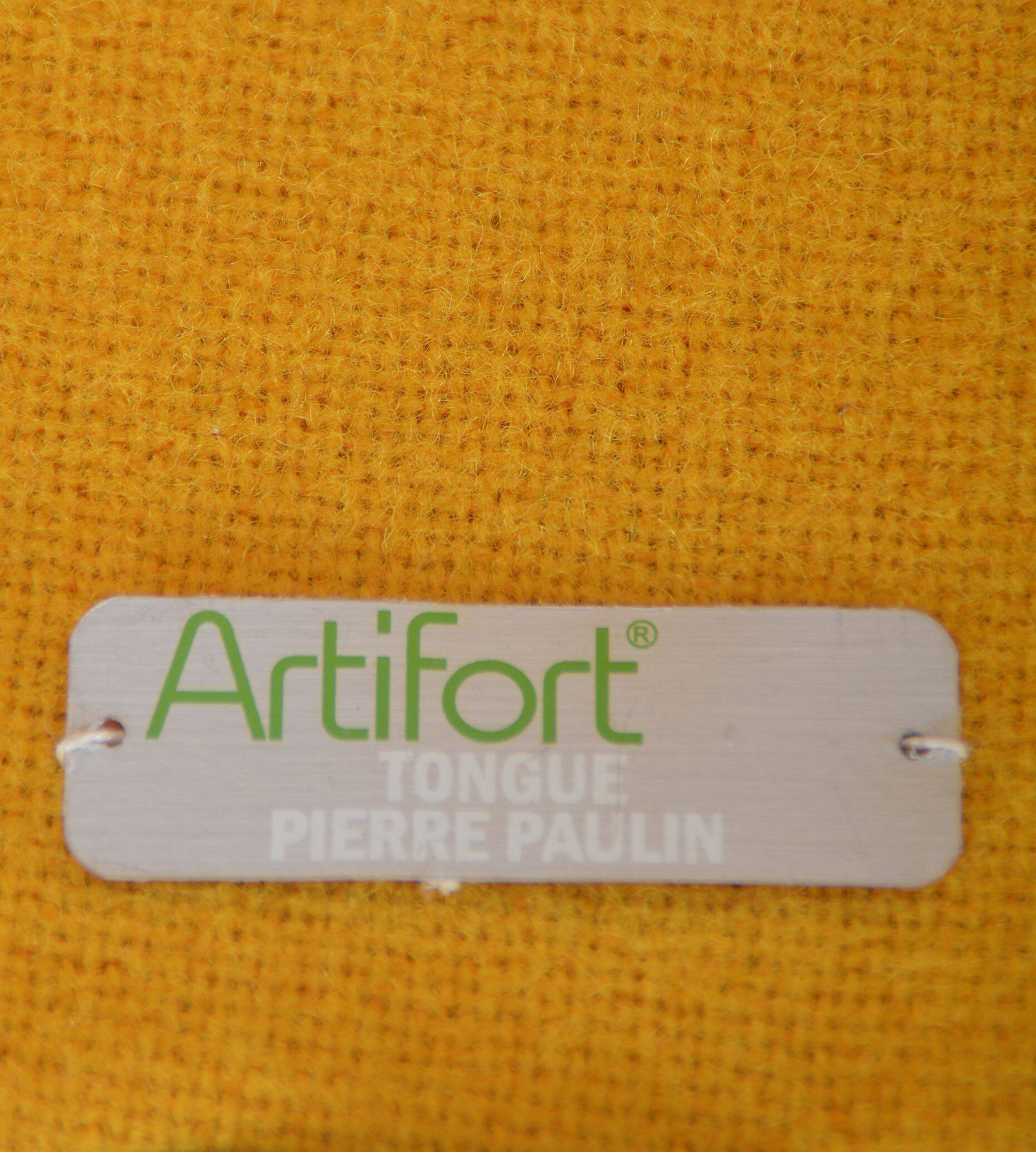 Yellow F577 Tongue designed by Pierre Paulin for Artifort
