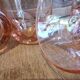 6 vintage pink glasses