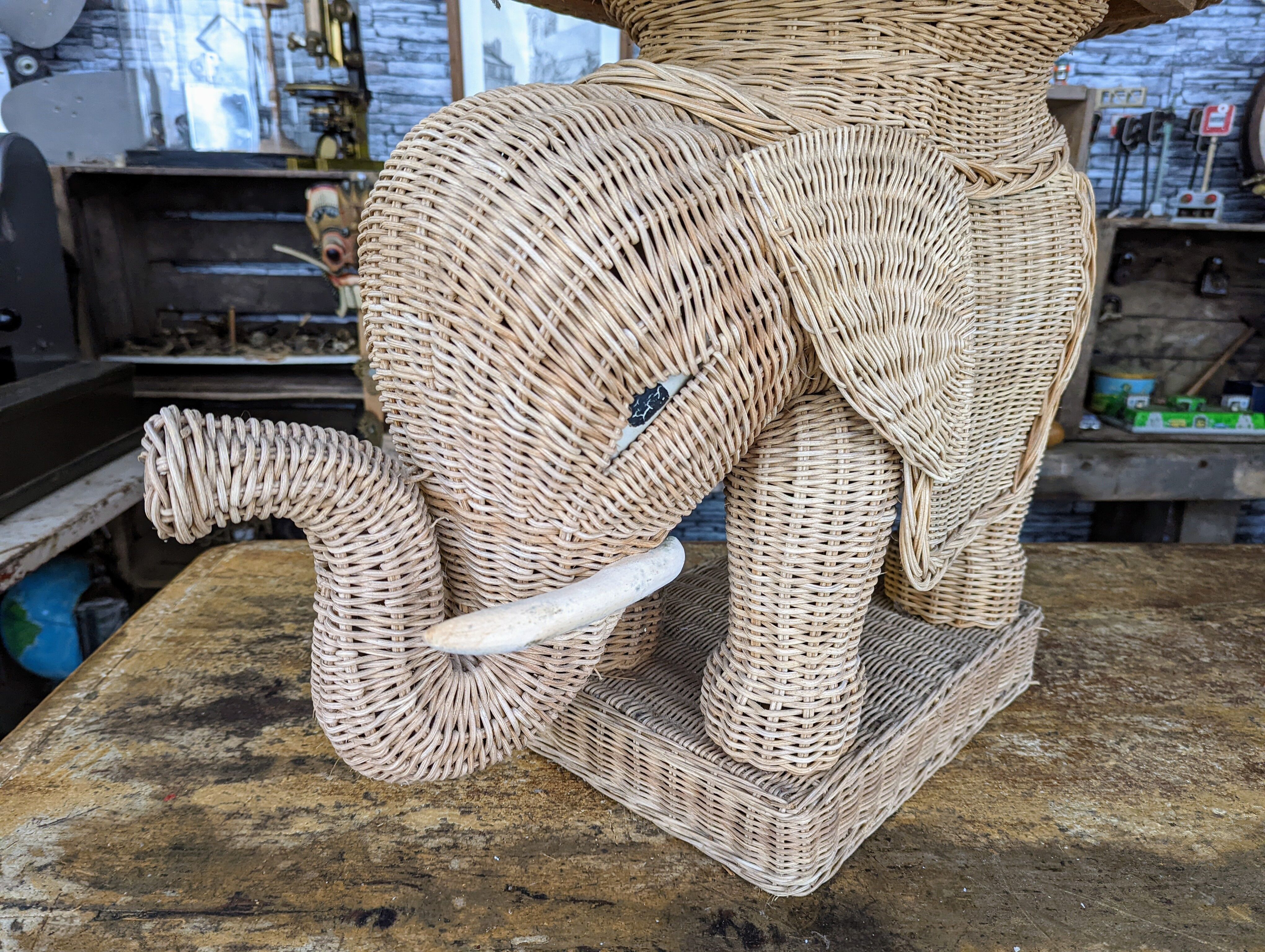 Vintage rattan coffee table