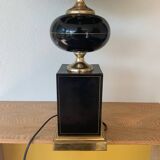▪️The Dolphin Lamp Jennings Lotus Lampshade Hollywood Rengency