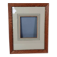 Frame & old glass 45x35 foliage 39,5x29,5 cm wood gilded stucco SB