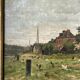 Adrien Jacques Sauzay (1841-1928) The entrance to the village - oil on mahogany panel