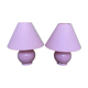 Lot of 2 candy pink bedside lamps