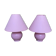 Lot of 2 candy pink bedside lamps