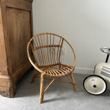Fauteuil en rotin pour enfant