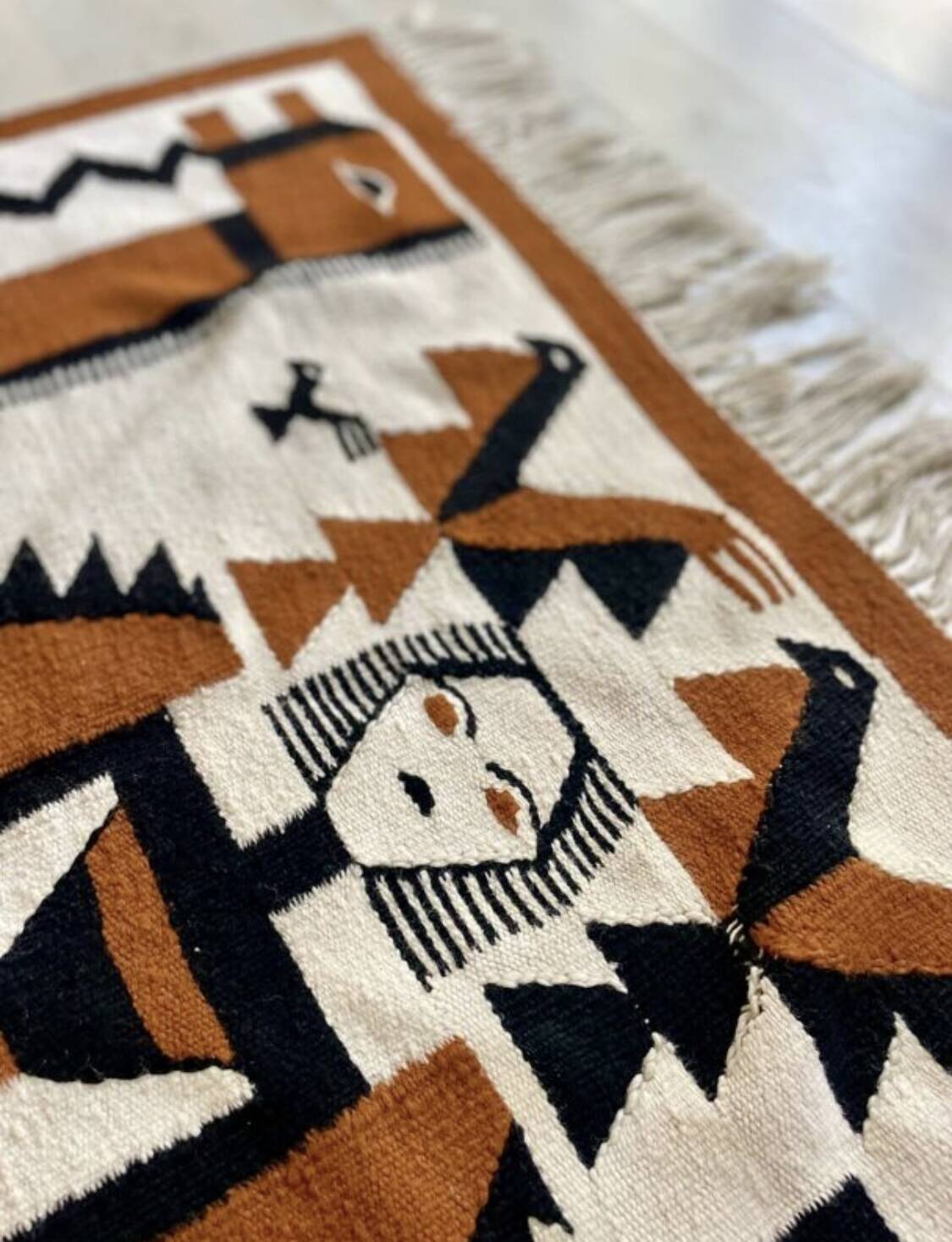 Handmade Peruvian wool rug