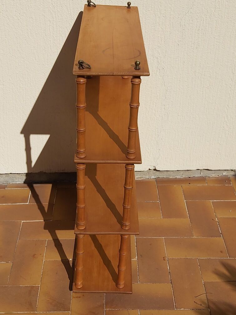 Vintage bamboo wood shelf