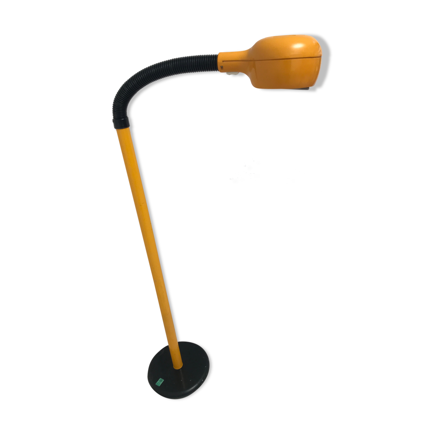 Yellow gooseneck floor lamp 50s-60s
