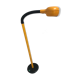 Yellow gooseneck floor lamp 50s-60s
