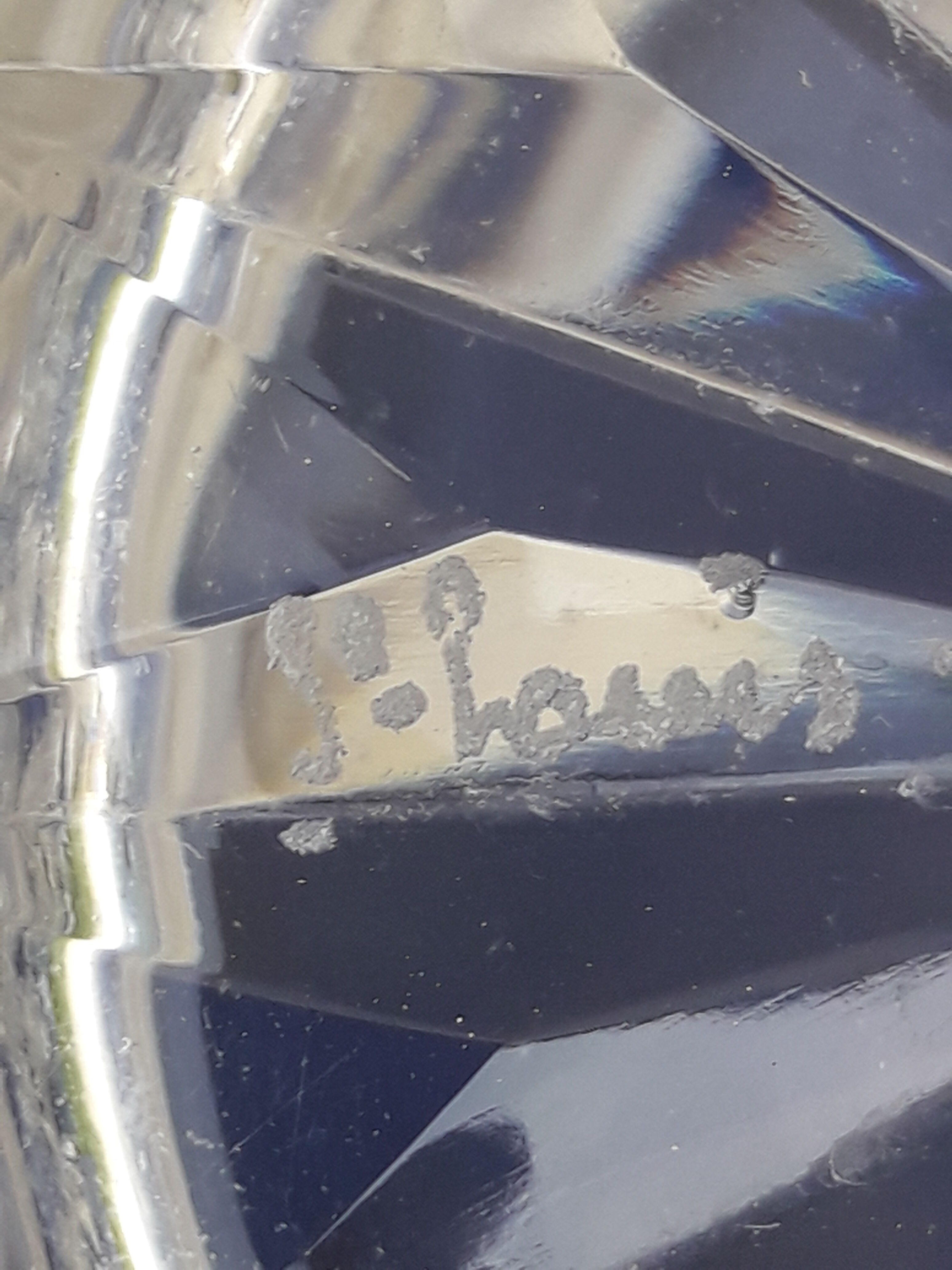 Ice bucket ice cubes signed crystal Saint Louis