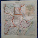 A geographical map from Atlas Quillet year 1925 map: North-East Africa Nile delta