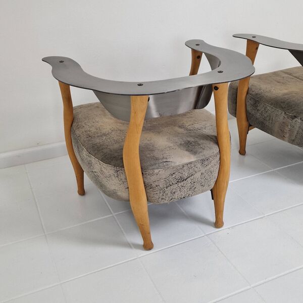 Set of 2 ‘Fantasy Island’ Lounge Chairs by Kurt Bayer, 1980's