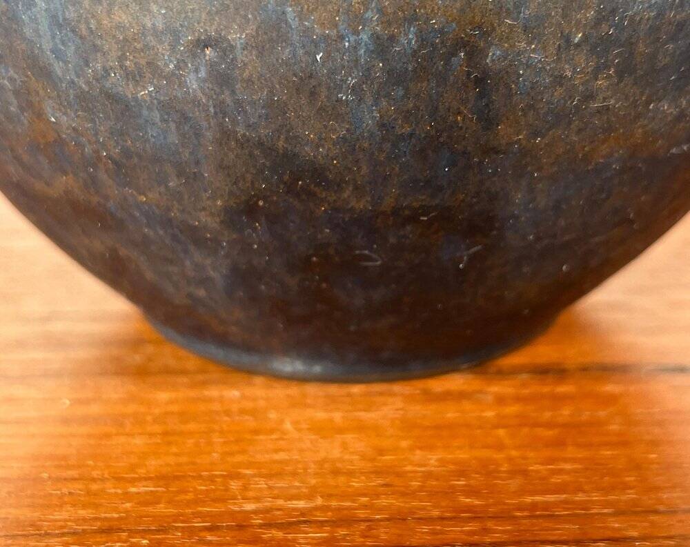 Vase minimaliste de studio allemand du milieu du siècle par Gisela Meyer Kaufmann pour Eulen Töpferei, Worspwede, années 1960