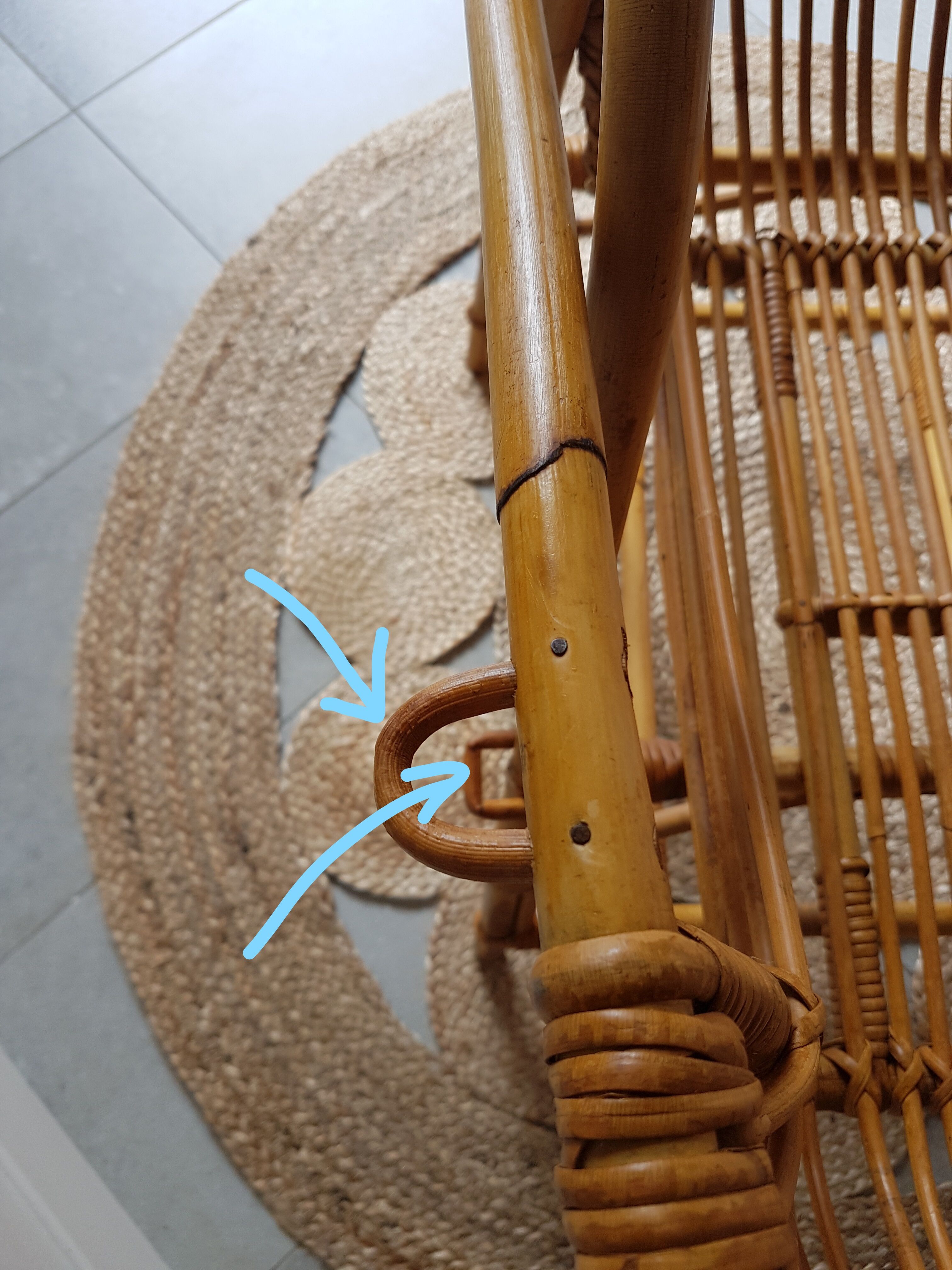 Wicker baby bassinet
