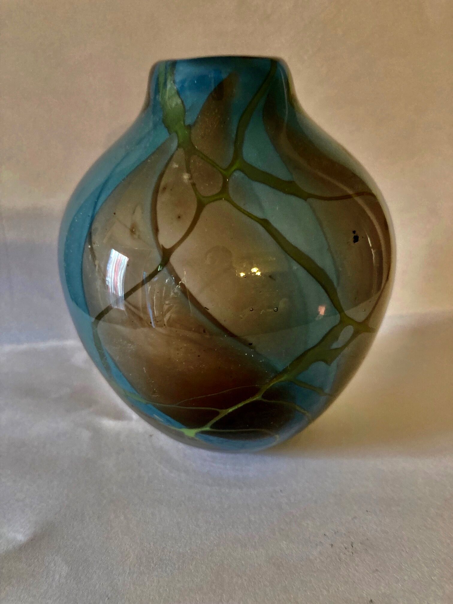 Vase fulvio bianconi pezzati and dated 81
