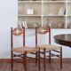 2 chaises rustiques vintage en bois tourné, années 70