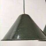 Enamelled sheet metal cone pendants