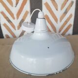 Industrial bowl suspension in enamelled sheet metal