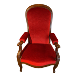 Voltaire armchair with reclining backrest