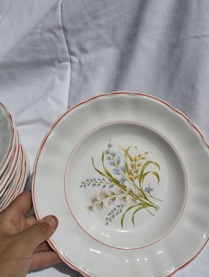 6 deep plates – Capôa earthenware – vintage Portuguese
