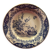 Plat creux  Creil et Montereau, Yedo, idéogramme XIXème - 24,5 cm