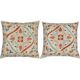 SET OF 2 - All Silk Accent Pillow Covers. A pair of Cushion Covers. Handmade Throw Pillows
