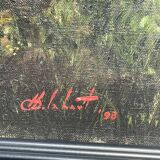 Painting by Camille Delahaut, "The Picnic". Vintage