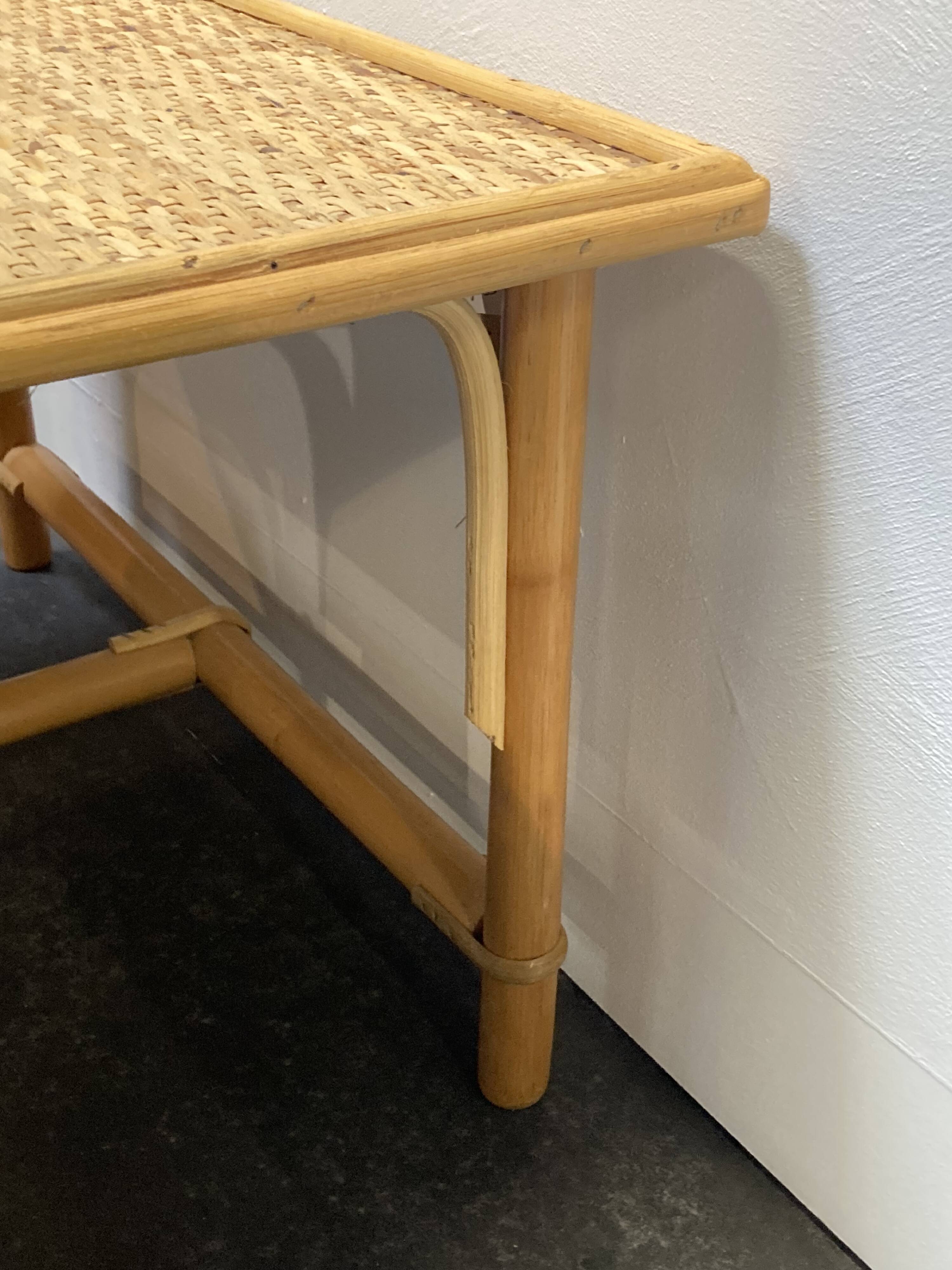 Vintage rattan coffee table